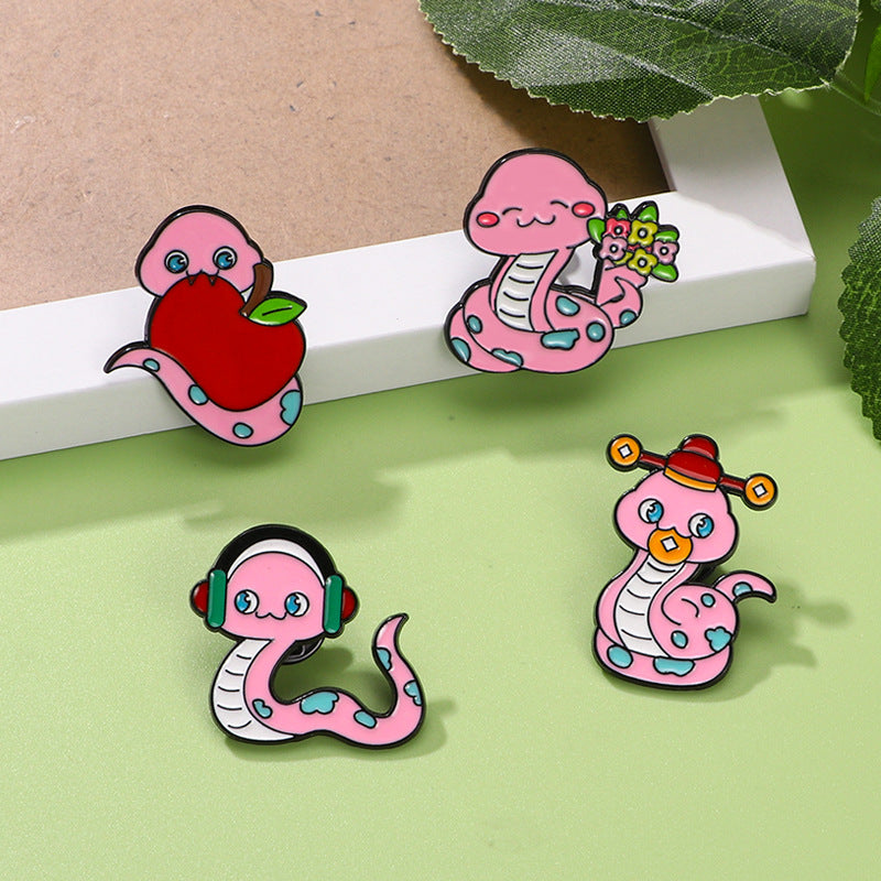 Alloy cute animal pink brooch (Minimo de Compra 5) MIC-YiN026