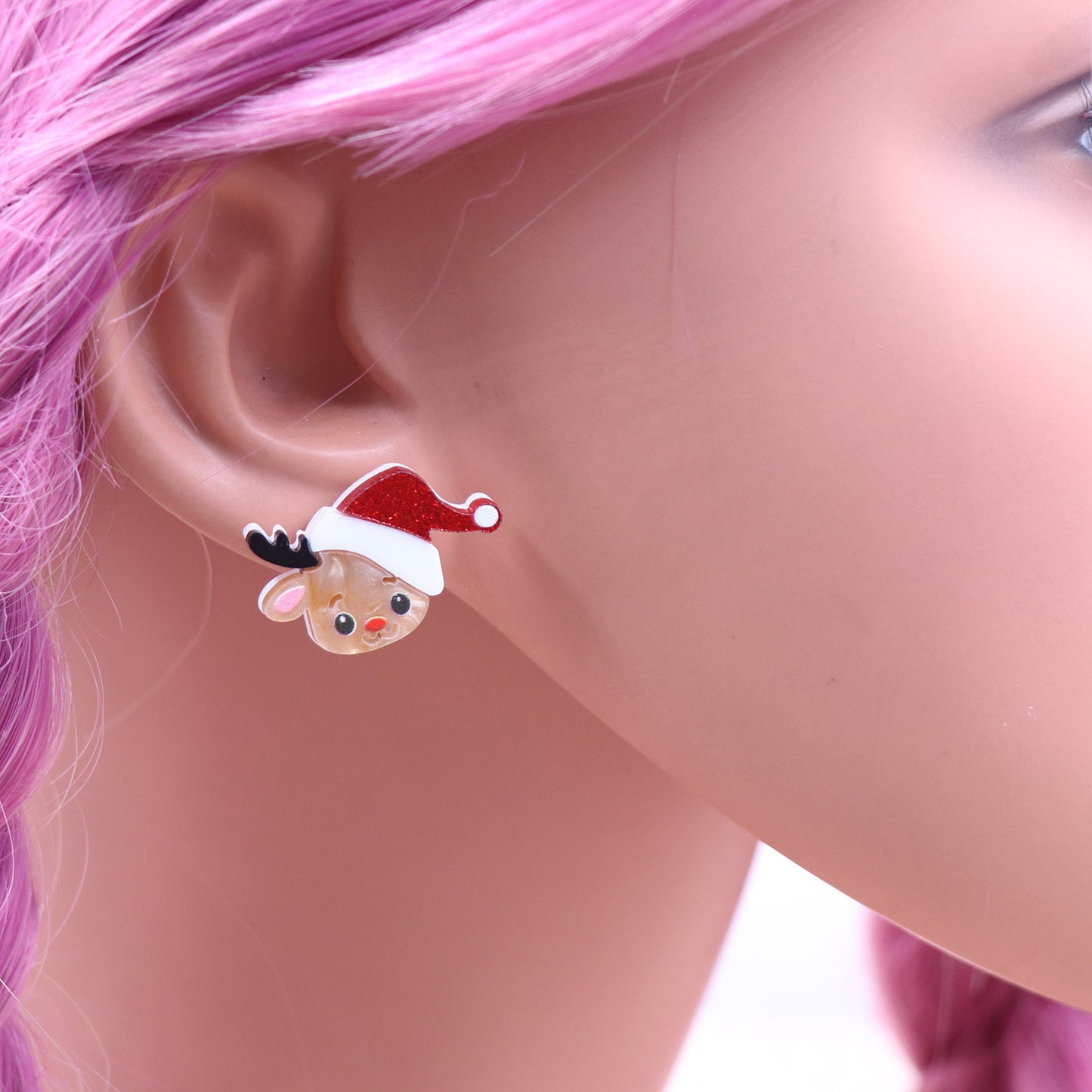 Acrylic Christmas Deer Cute Earrings (Minimo de compra 5) MYA-XiaoY057