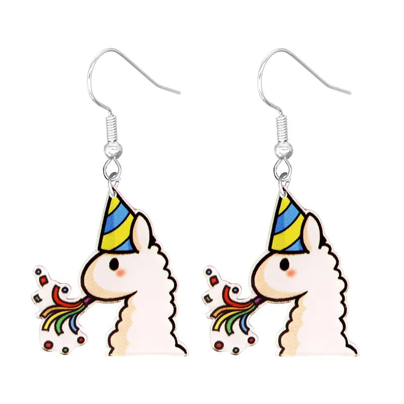 Acrylic cartoon crab earrings (Minimo de Compra 10)  MIC-YuQ006