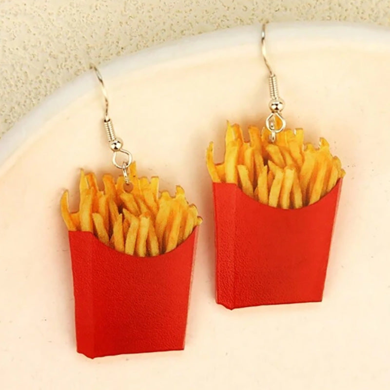 Acrylic Mini French Fries Earrings MYA-LingX005