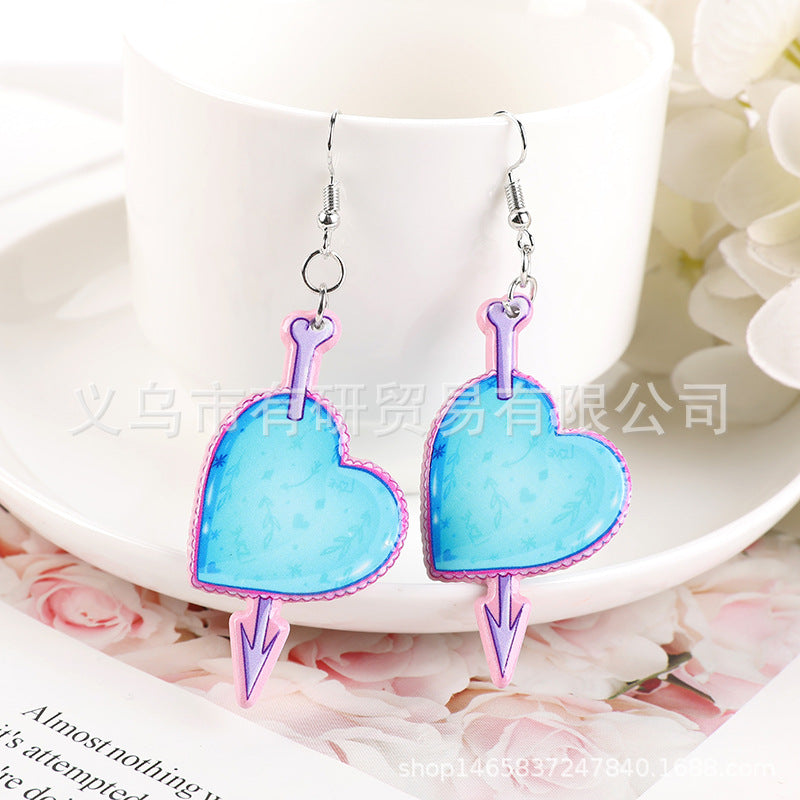 Resin skull coffin plate earrings (Minimo de Compra 2) MIC-YouY007