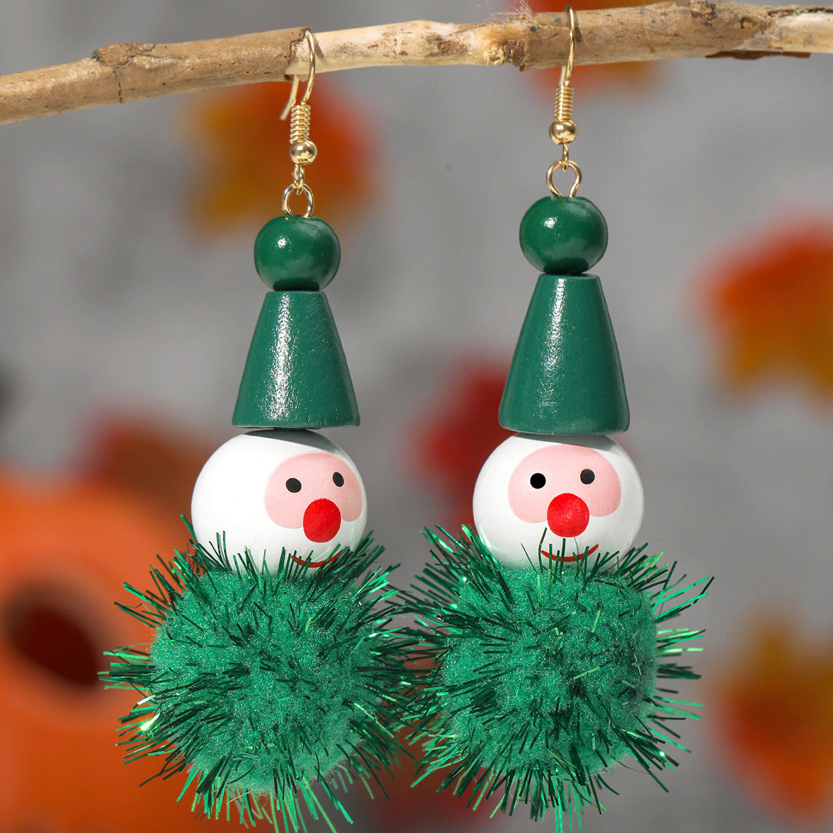 Acrylic Christmas Ball Clown Earrings MIC-JunJ019