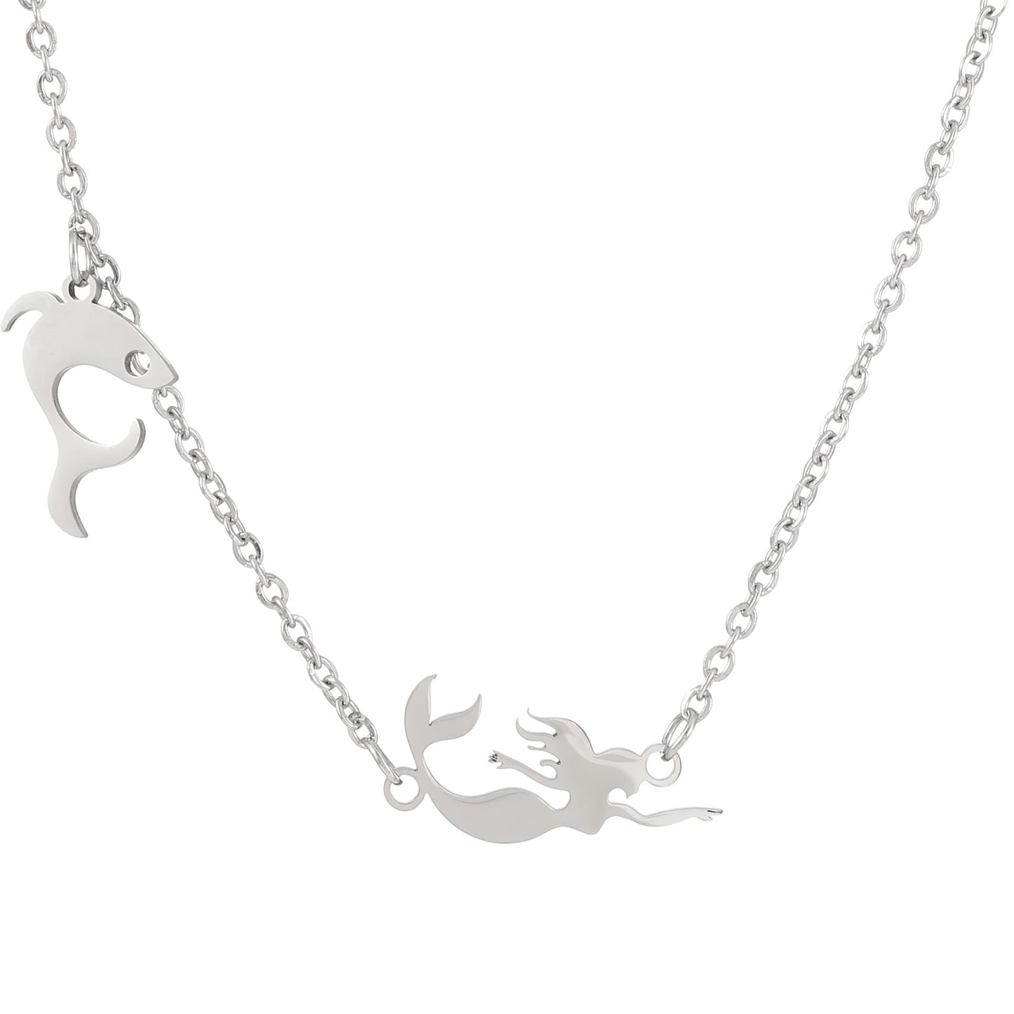 Stainless Steel Dolphin Heart Star Cross Necklace D067