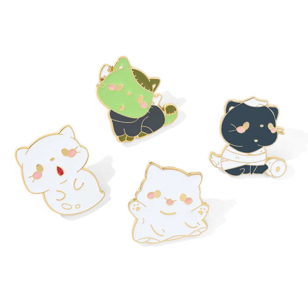 Alloy Halloween Ghost Cat brooch (Minimo de Compra 2) MIC-ShengY044