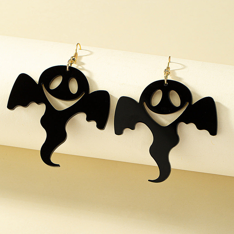 Alloy black horror spade earrings MIC-AYN010