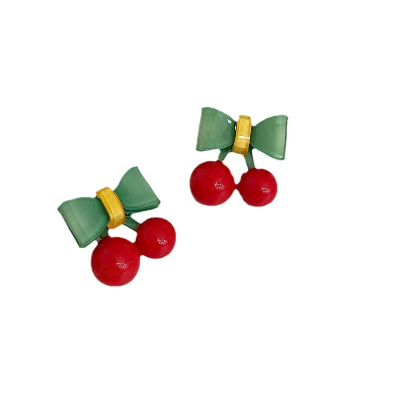 Resin versatile cherry earrings (Minimo de Compra 2) MIC-JinK004