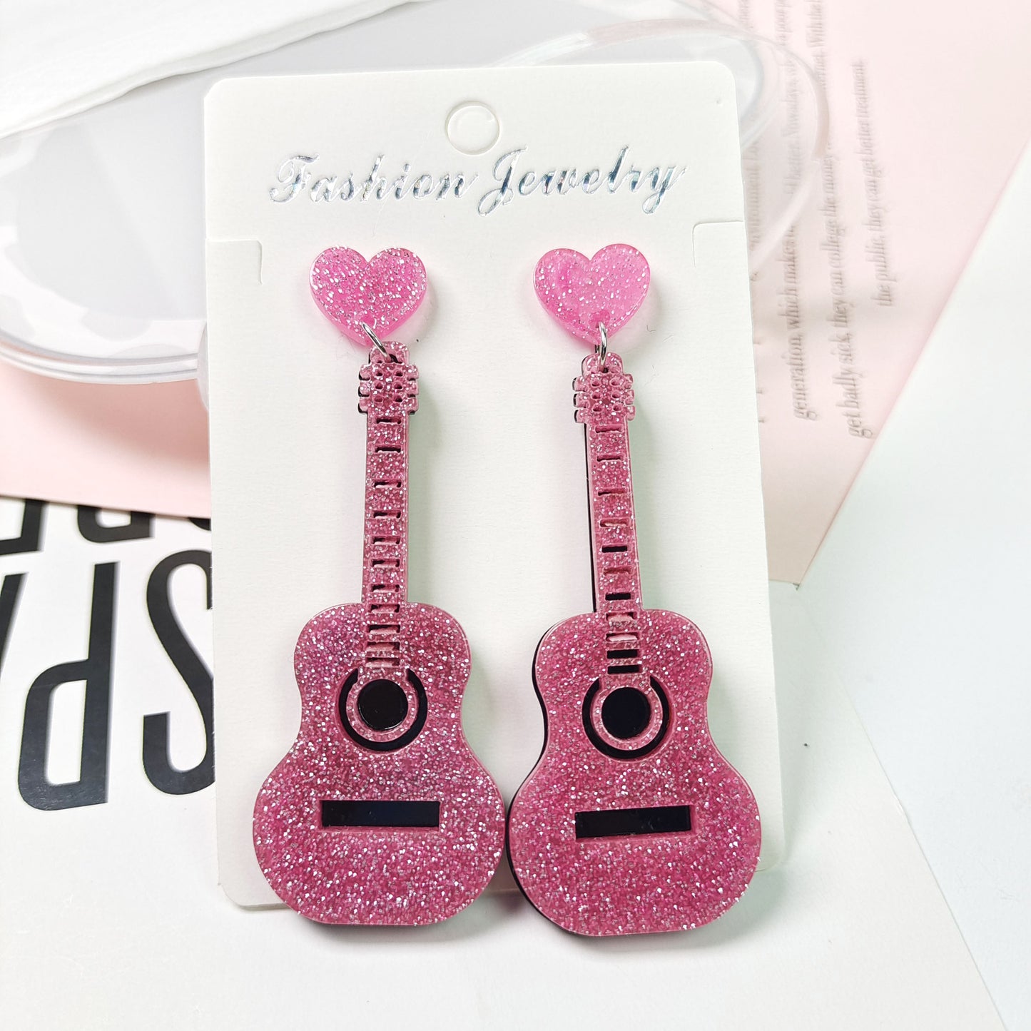 Alloy classical guitar earrings MIC-JiaY022