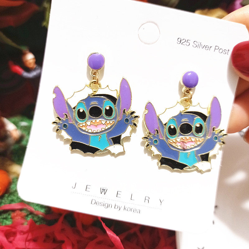 Alloy cartoon cute earrings MYA-XingJ073