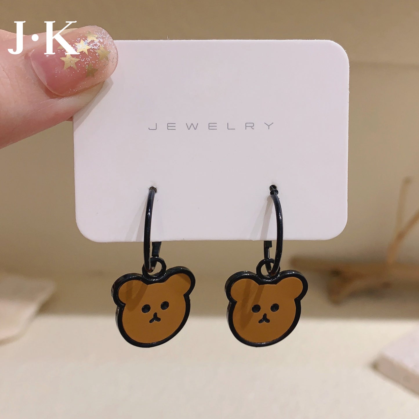 Resin Cute Cartoon Bear Earrings (Minimo de Compra 2) MYA-JinK005