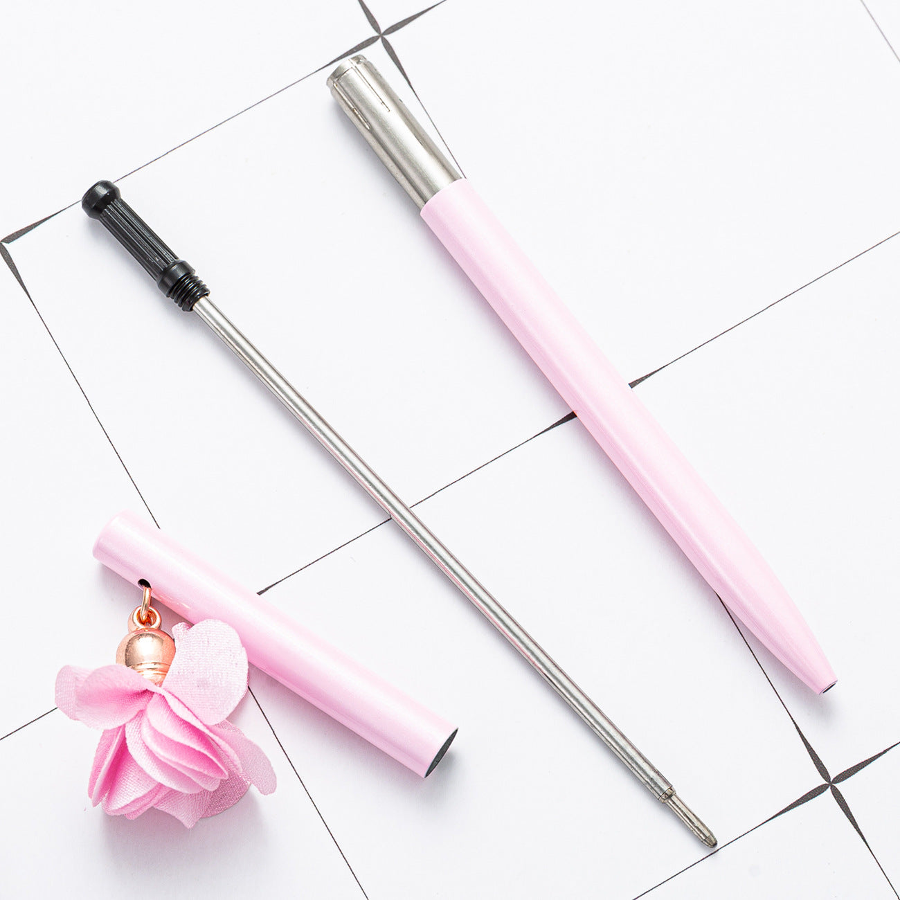 Ballpoint Pen Metal Cute Flower Roller Pen HongD008