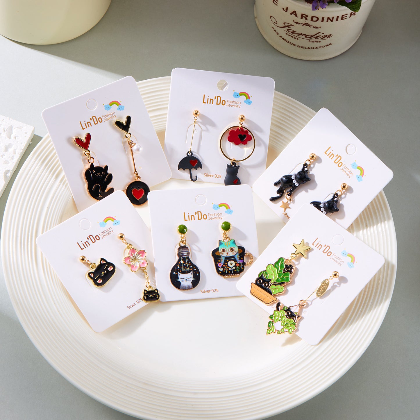 Alloy new cute cat earrings MYA-ChuY003