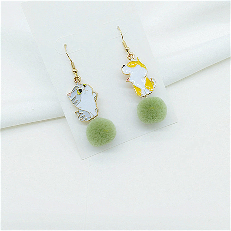 Alloy cartoon animal cute puppy earrings (Minimo de compra 2) MYA-AiM004