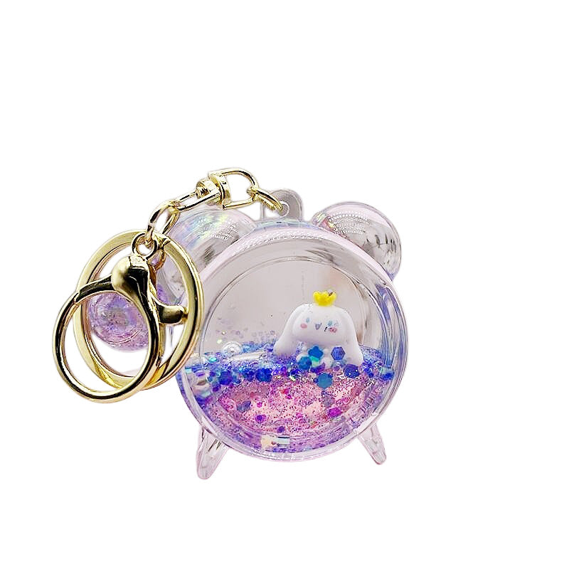 PVC cartoon floating oil keychain MYA-DMF013