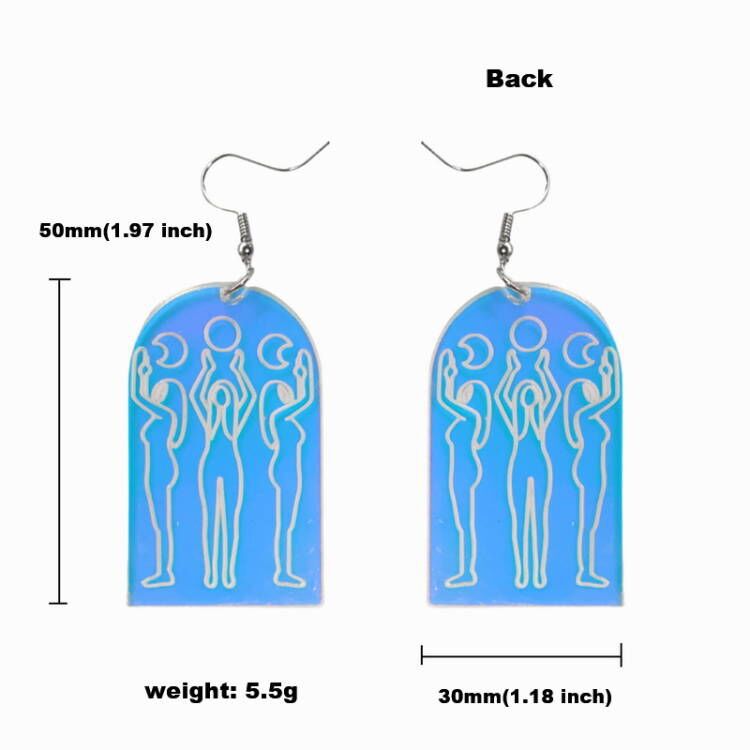 Acrylic Colorful Constellation Earrings MYA-XueP094