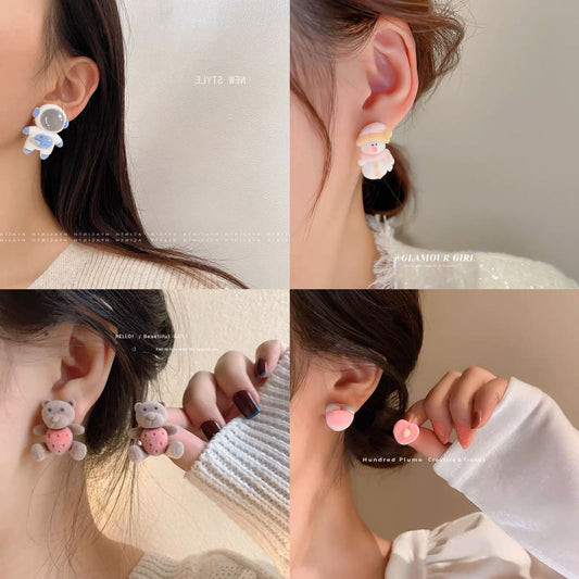 Alloy minimalist and fashionable earrings MIC-BiX007