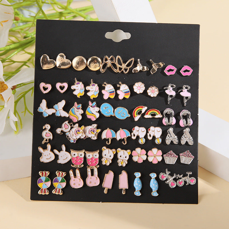 Alloy Unicorn Owl Earrings (Minimo de Compra 5) MIC-ShiY004