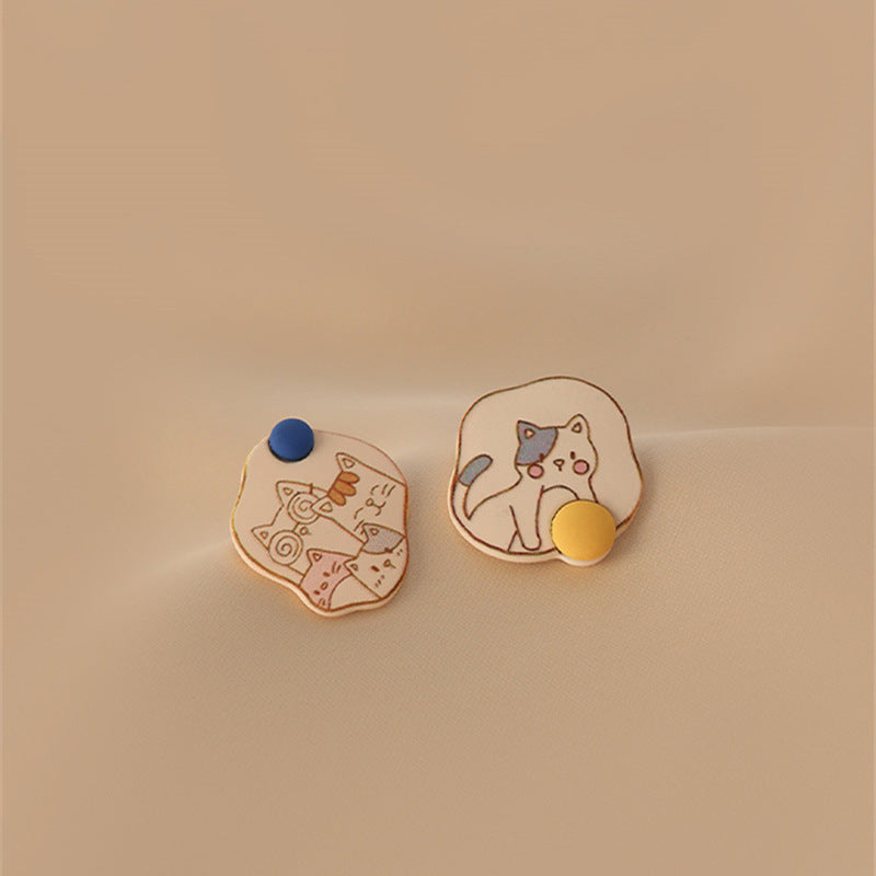 Alloy Cat Earrings (Minimo de Compra 2) MIC-XingS006