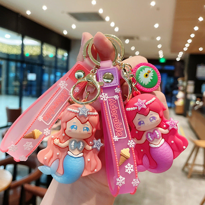 PVC cute mermaid keychain MIC-MLZ021