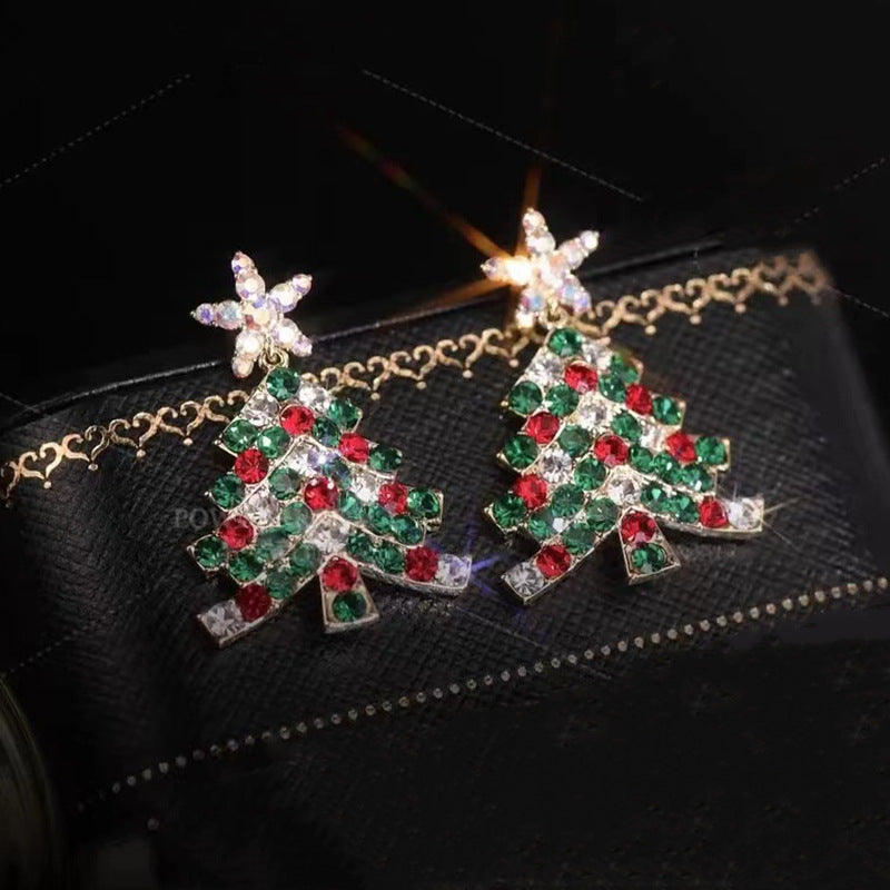 Alloy Santa Claus Bell Snowflake Earrings (Minimo de Compra 2)  MIC-JueH014