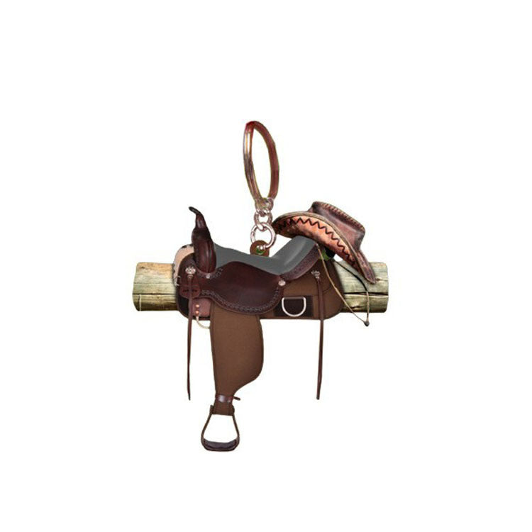 Keychain Acrylic Western Cowboy Saddle Keychain Minimo de compra 5 MIC-YunS001