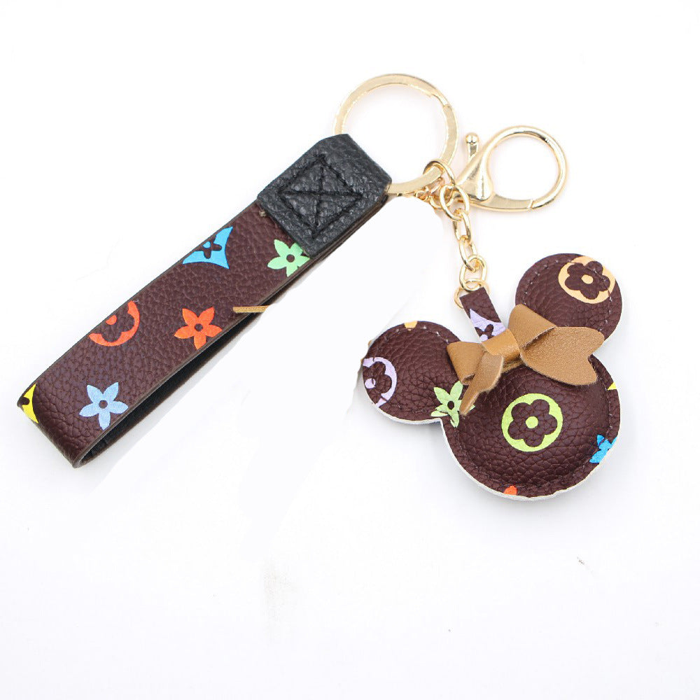 PU Leather Bow Keychain MIC-Zuge041