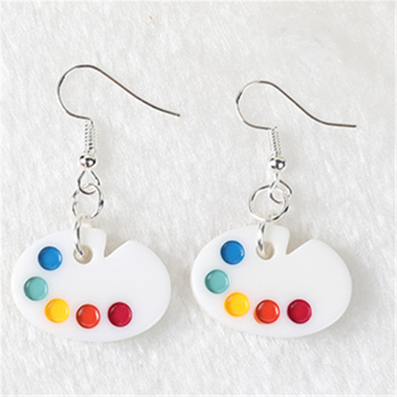 Resin Cartoon Plate Earrings (Minimo de Compra 2) MIC-YouY030