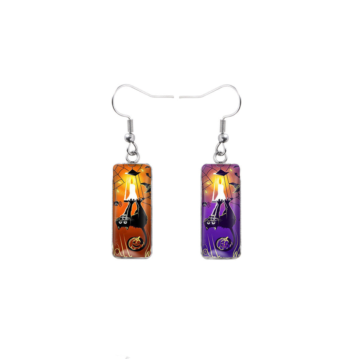 Alloy Pumpkin Witch Earrings (Minimo de Compra 2)  MIC-DiN015