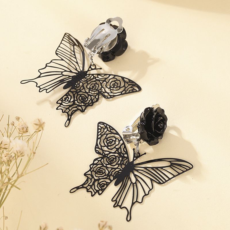 Alloy simple and versatile butterfly ear clip (Minimo de Compra 2) MIC-HaoL002