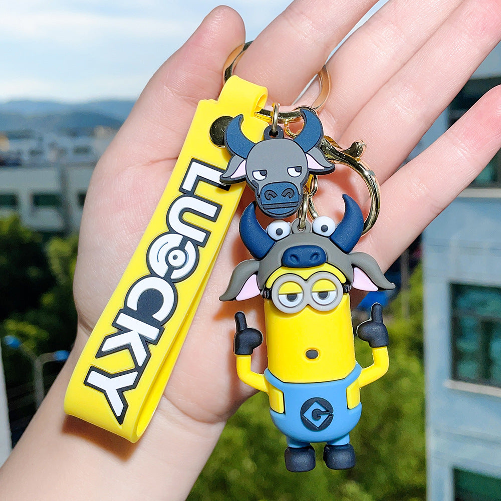 PVC cartoon yellow cute keychain MYA-QiC041