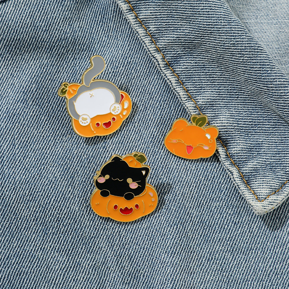 Alloy Halloween cartoon pumpkin brooch (Minimo de Compra 2) MIC-ShengY036