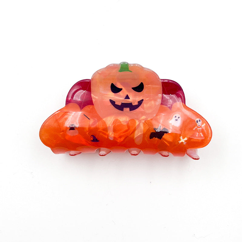 Plastic Halloween Pumpkin Bat Hair Clip (Minimo de Compra 10) MIC-HangX002