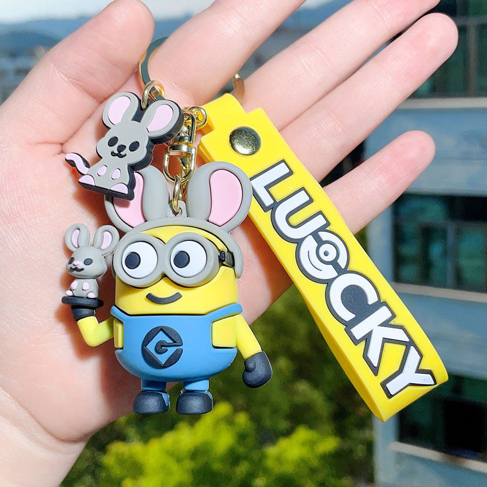 PVC cartoon yellow cute keychain MYA-QiC041