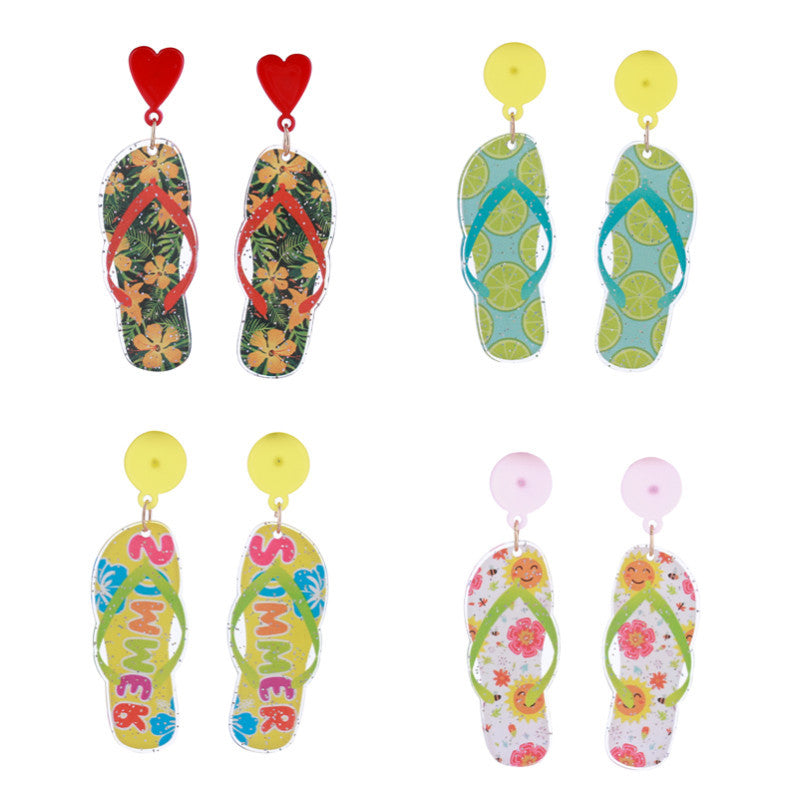 Alloy acrylic Hawaiian beach earrings MIC-ChouT054