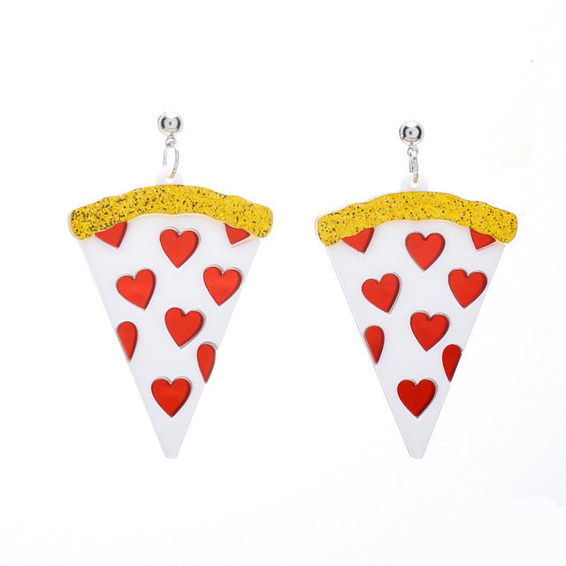 Acrylic Pizza Ice Cream Earrings MIC-XueP118