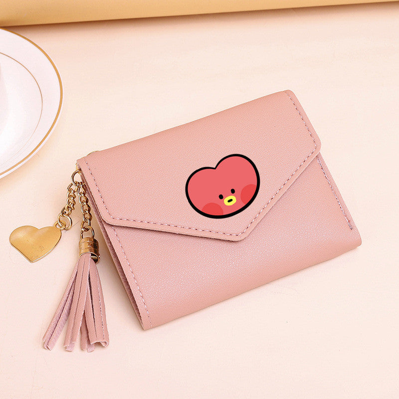 PU card bag tassel short wallet MIC-XingY016