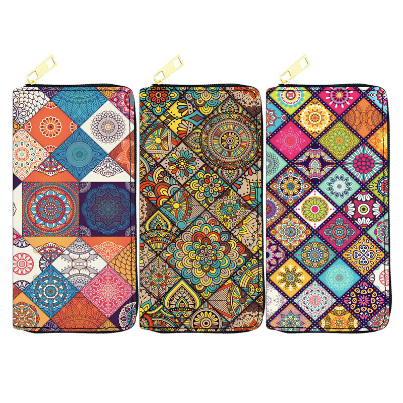 PU Colorful Ethnic Style Wallet (Minimo de compra 3) MIC-JiR042