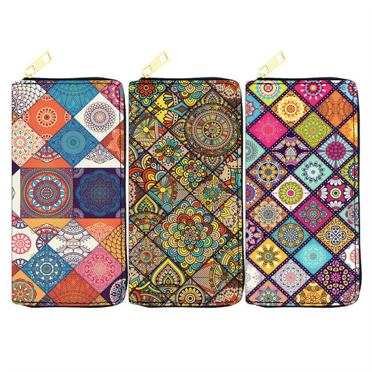 PU Colorful Ethnic Style Wallet (Minimo de compra 3) MIC-JiR042