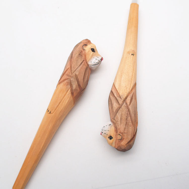 Ballpoint Pen Bamboo Wood Carving Animal Pen Panda Wood Pen ShiD003