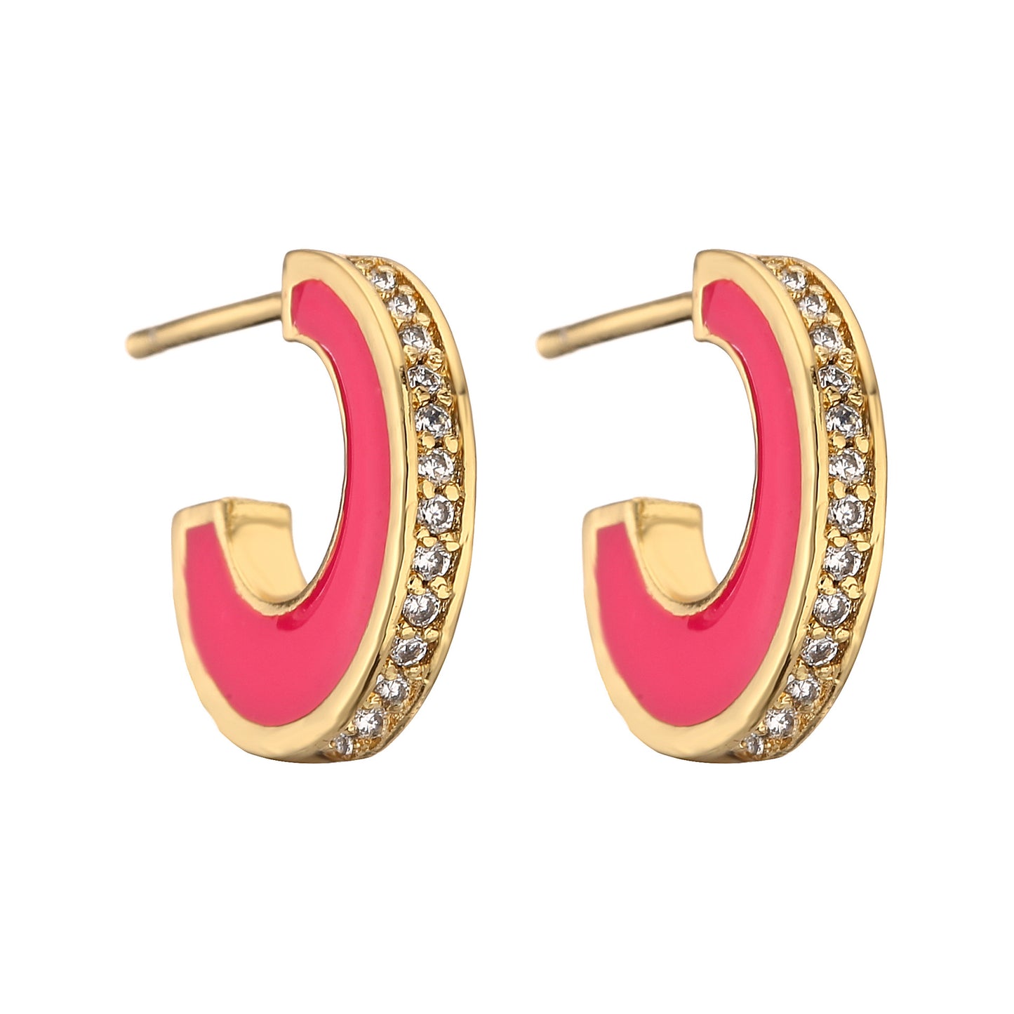 Alloy Colorful Oil Dropping Earrings (Minimo de Compra 2) MIC-JuC037