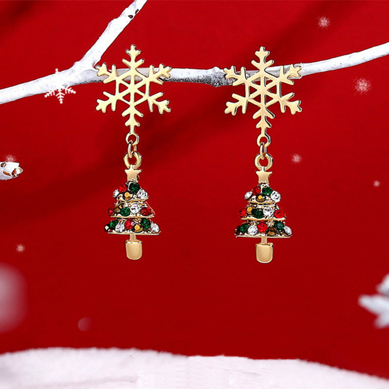 Alloy Drop Oil Santa Claus Earrings (Minimo de Compra 2)  MIC-YingH010