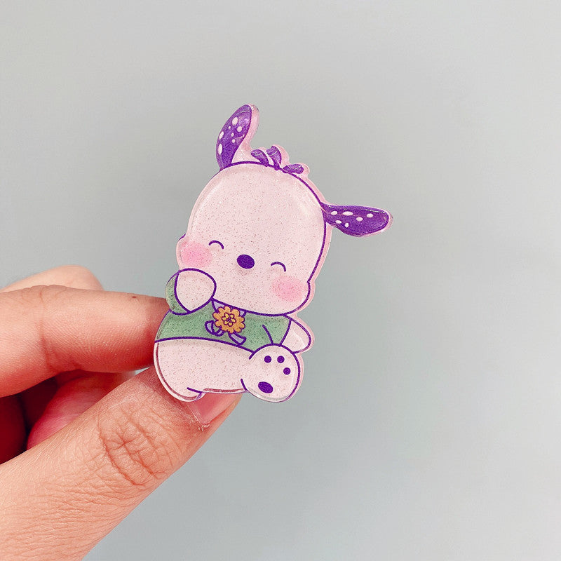 Acrylic cartoon cute hair clip 10PCS MIC-RuoT005