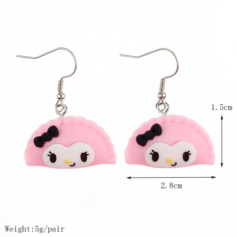 Cartoon flat jiaozi earrings US-NiQ013