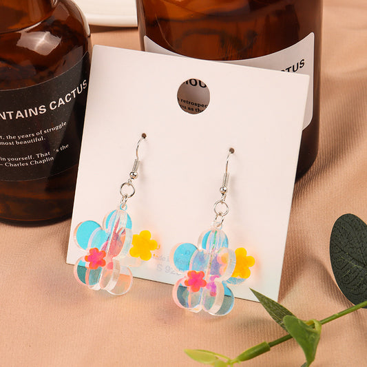 Acrylic exaggerated flower earrings MIC-JianL010