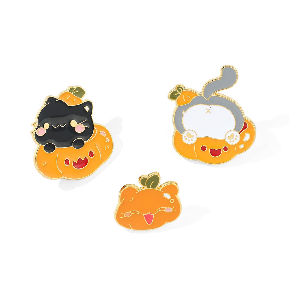 Alloy Halloween cartoon pumpkin brooch (Minimo de Compra 2) MIC-ShengY036