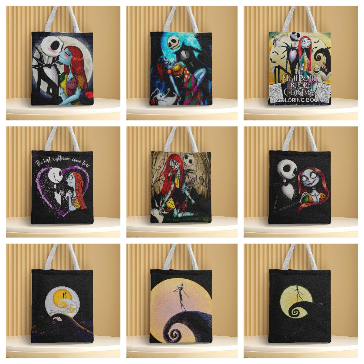 Polyester Halloween canvas shoulder bag (Minimo de Compra 2) MYA-QB010