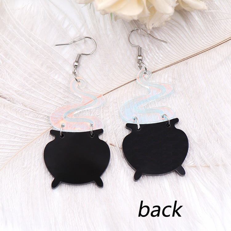 Alloy acrylic colored neon earrings (Minimo de compra 5) MIC-XiaoY083