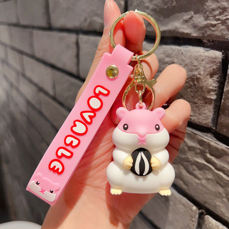 PVC cartoon small hamster keychain MIC-OuS002