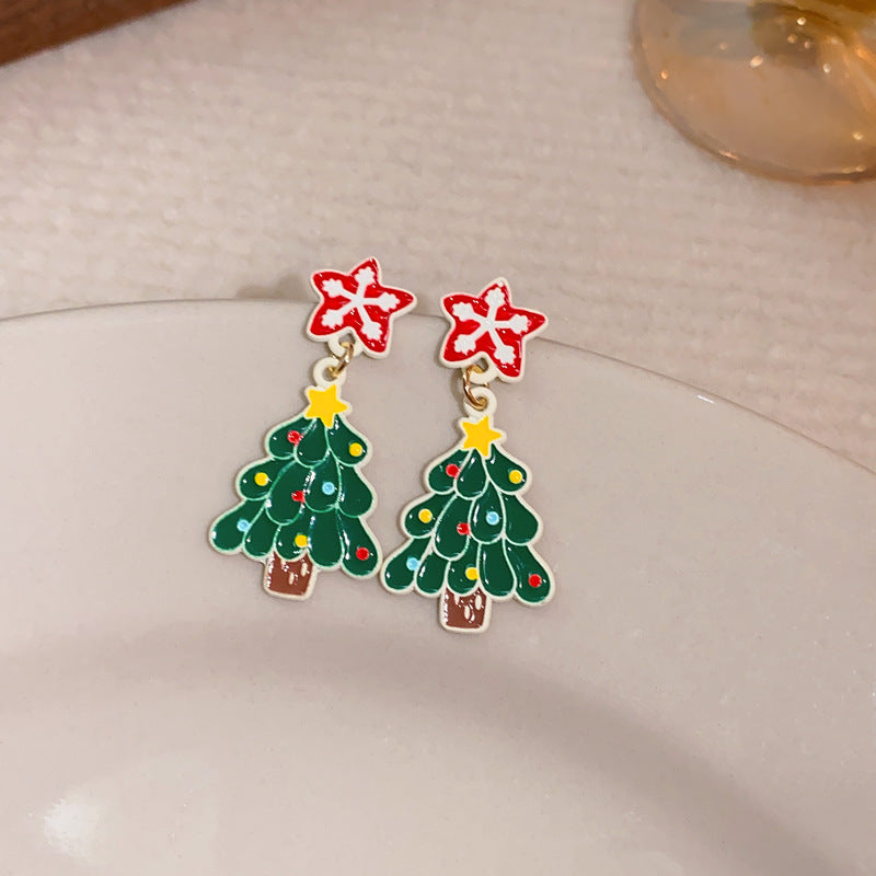 Alloy Christmas bow earrings (Minimo de Compra 2) MIC-HanX002