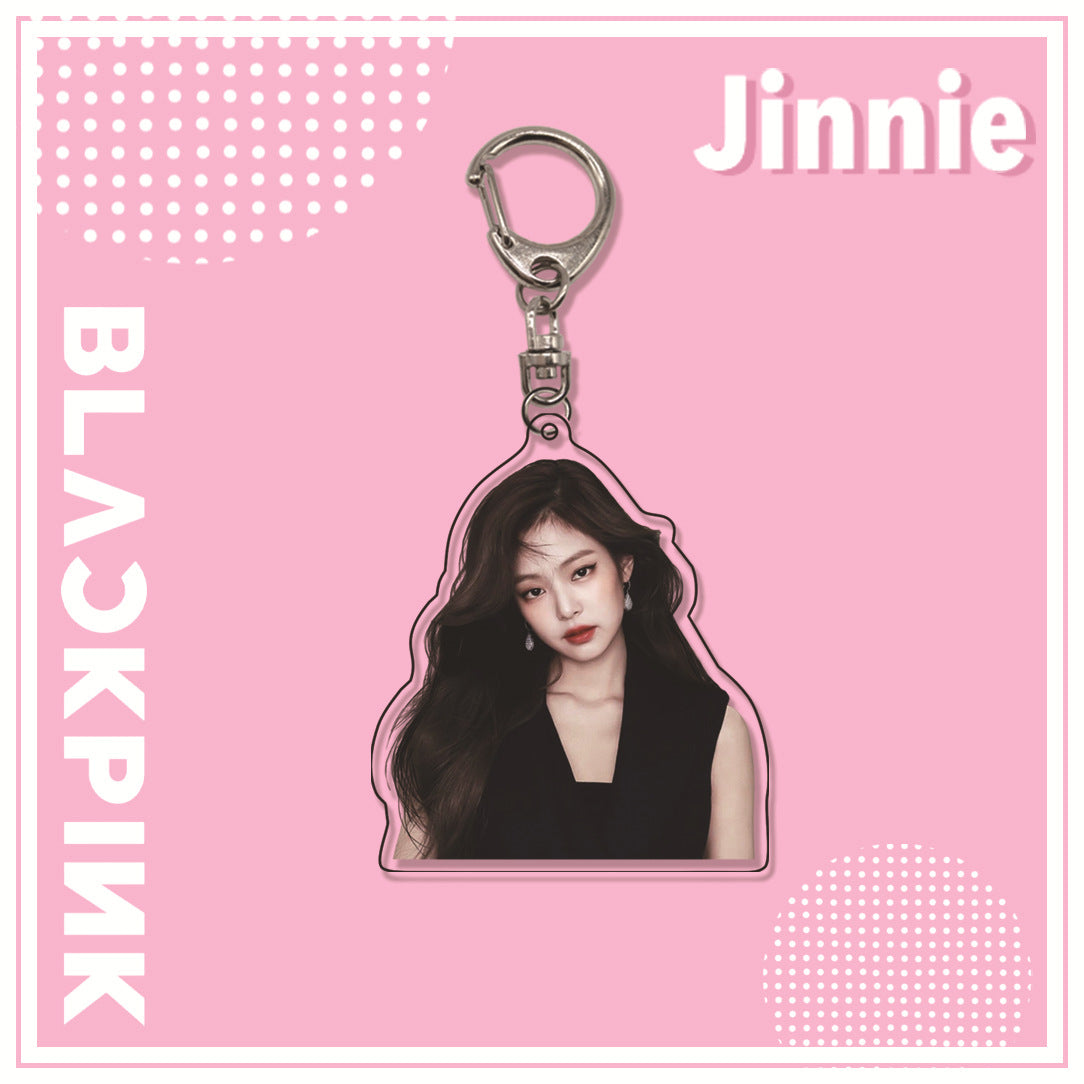 Acrylic pink ink double-sided blackpink keychain (Minimo de Compra 2)  MYA-ManM013