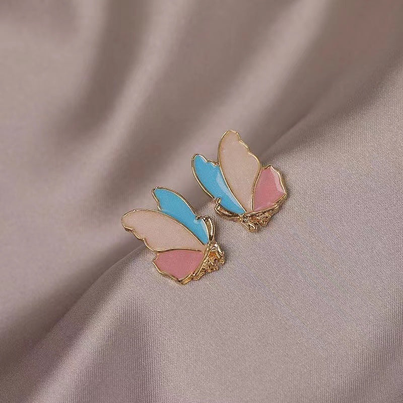 Alloy colored butterfly earrings (Minimo de Compra 3) MIC-WangX003